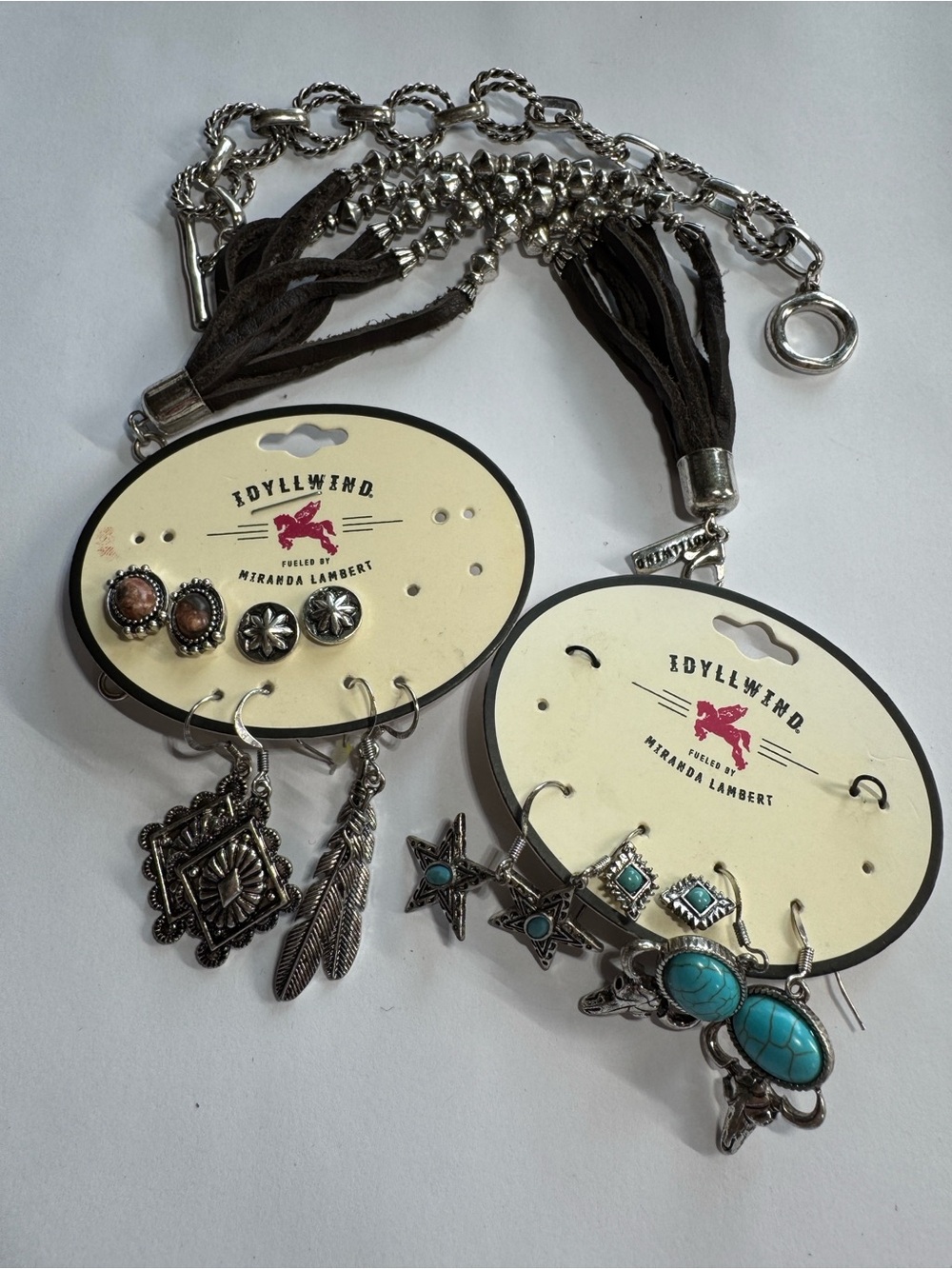 Idyllwind Turquoise & Silver Western Earring Set